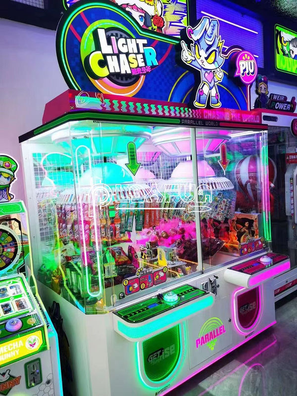 Coin Operated Amusement Park Kids Vending Game Dim Lighter Chaser Toys Dolls Snacks Prize  Game Machine
