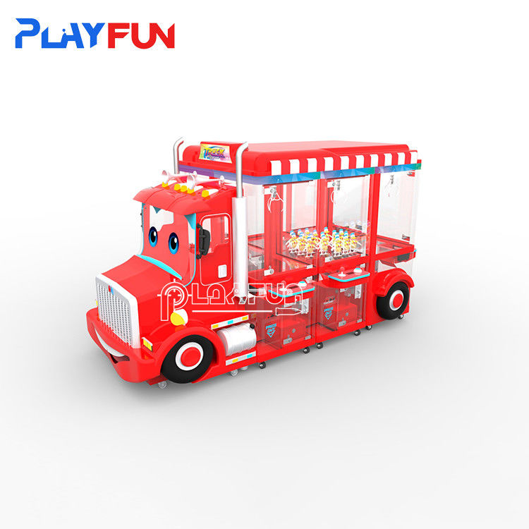 Brazil Popular Coin-operated 6 Players 8-10 cm Stuffed Animal Toys Doll Gift Christmas Truck Crane Claw Game  Vending Machine