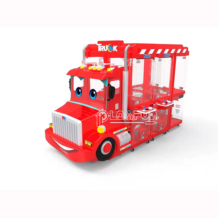 Brazil Popular Coin-operated 6 Players 8-10 cm Stuffed Animal Toys Doll Gift Christmas Truck Crane Claw Game  Vending Machine