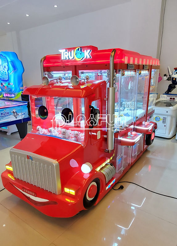 Brazil Popular Coin-operated 6 Players 8-10 cm Stuffed Animal Toys Doll Gift Christmas Truck Crane Claw Game  Vending Machine