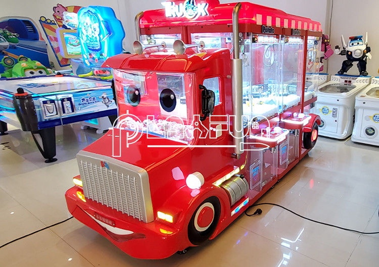 Brazil Popular Coin-operated 6 Players 8-10 cm Stuffed Animal Toys Doll Gift Christmas Truck Crane Claw Game  Vending Machine