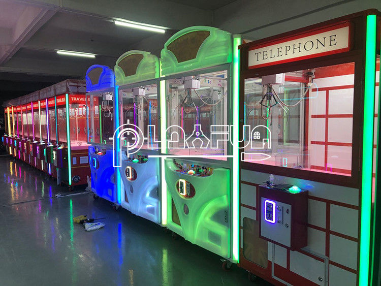 Playfun Hot-Sale Commercial Amusement Park Token Bill Coin-Operated Child Crazy Toy 2 Crane Claw Vending Gift Game Machine