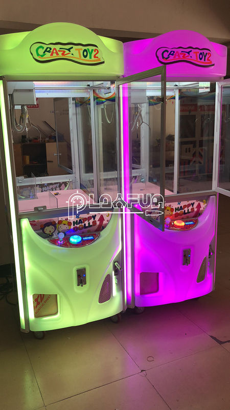 Playfun Hot-Sale Commercial Amusement Park Token Bill Coin-Operated Child Crazy Toy 2 Crane Claw Vending Gift Game Machine