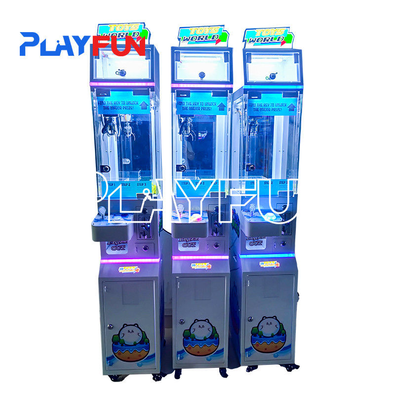 Coin Operated Arcade Catch Mini Toy Crane Claw Mini Vending Machine Toy Bill Acceptor Mini Claw Game Machine