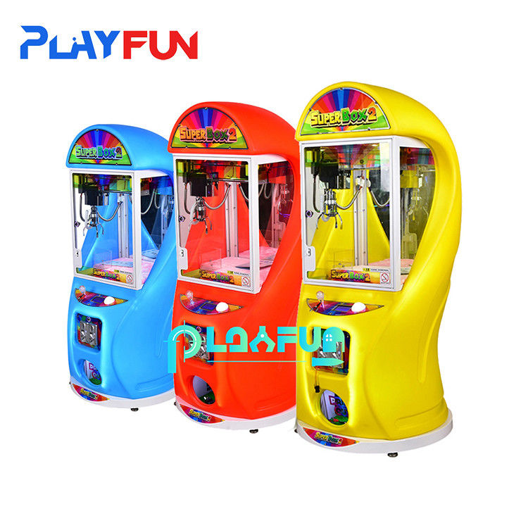 Münzbetriebene Super Box 2 Mini gefülltes Spielzeug Geschenkpuppen Grabber Arcade Kranich Klaue Preisautomaten