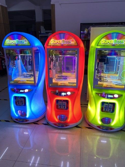 Münzbetriebene Super Box 2 Mini gefülltes Spielzeug Geschenkpuppen Grabber Arcade Kranich Klaue Preisautomaten