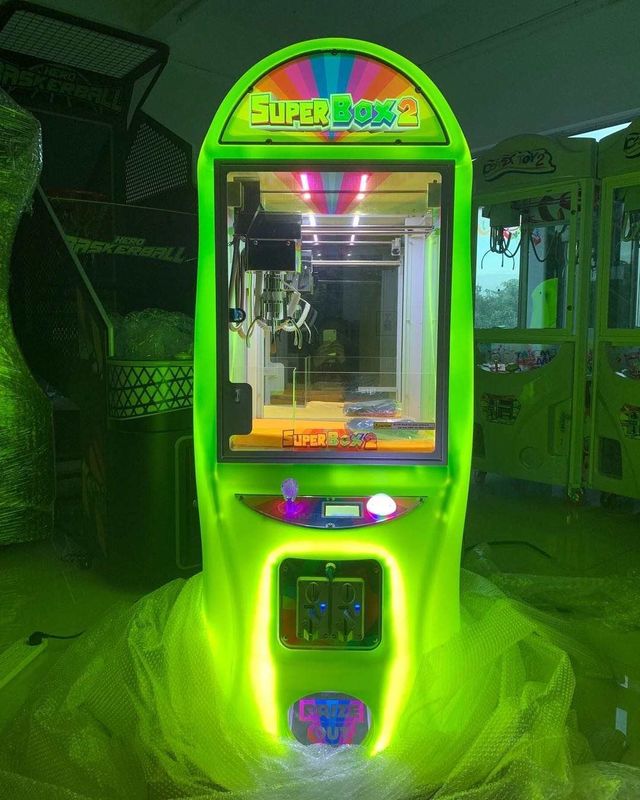 Münzbetriebene Super Box 2 Mini gefülltes Spielzeug Geschenkpuppen Grabber Arcade Kranich Klaue Preisautomaten