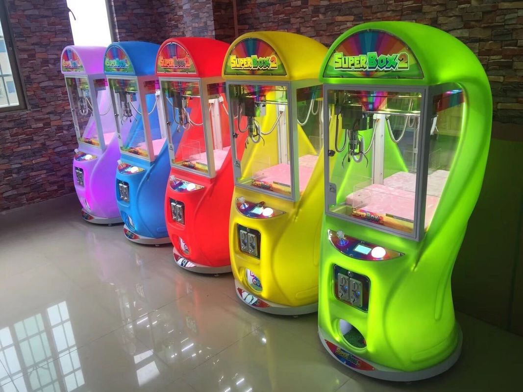 Münzbetriebene Super Box 2 Mini gefülltes Spielzeug Geschenkpuppen Grabber Arcade Kranich Klaue Preisautomaten