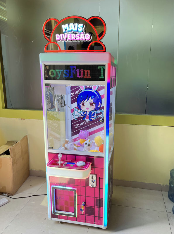 Mini Bear with LED display Claw Machine Small Children Toy Crane Claw Machine Bill Banknote Coin Operated Prize Machine