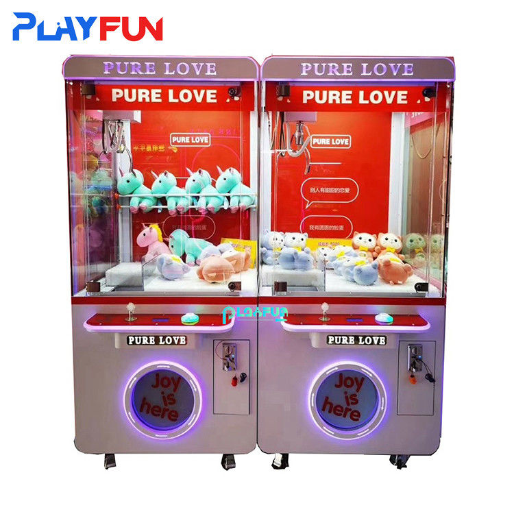 Customized Win Every Time Vending  Adjustable DIY Football Coin Bill Cheap Stuffed Toy  Doll  Claw Game Machine