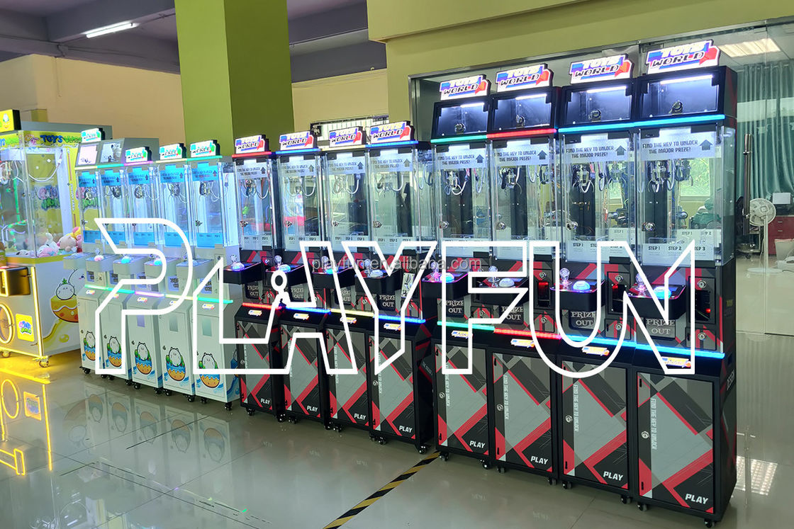 Playfun Coin Operated Toys Candy World Mini Claw Game Machine with Cash Bill Acceptor accept Customize