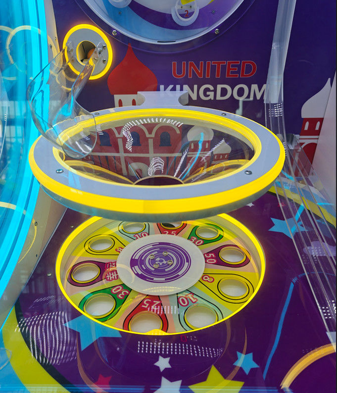 2-Player Coin Operated Ball Shooting Lucky Wheel Ticket Redemption Arcade Machine for Kids