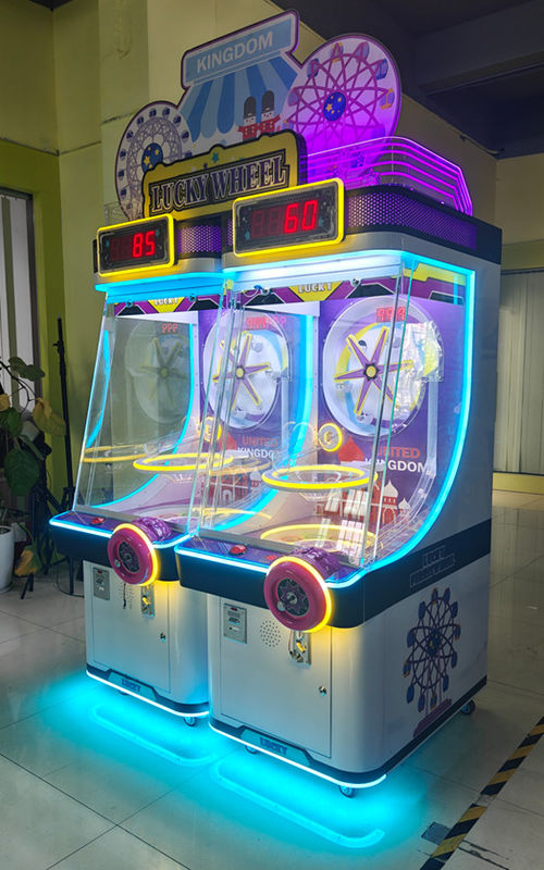2-Player Coin Operated Ball Shooting Lucky Wheel Ticket Redemption Arcade Machine for Kids