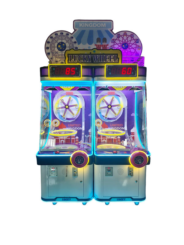 2-Player Coin Operated Ball Shooting Lucky Wheel Ticket Redemption Arcade Machine for Kids